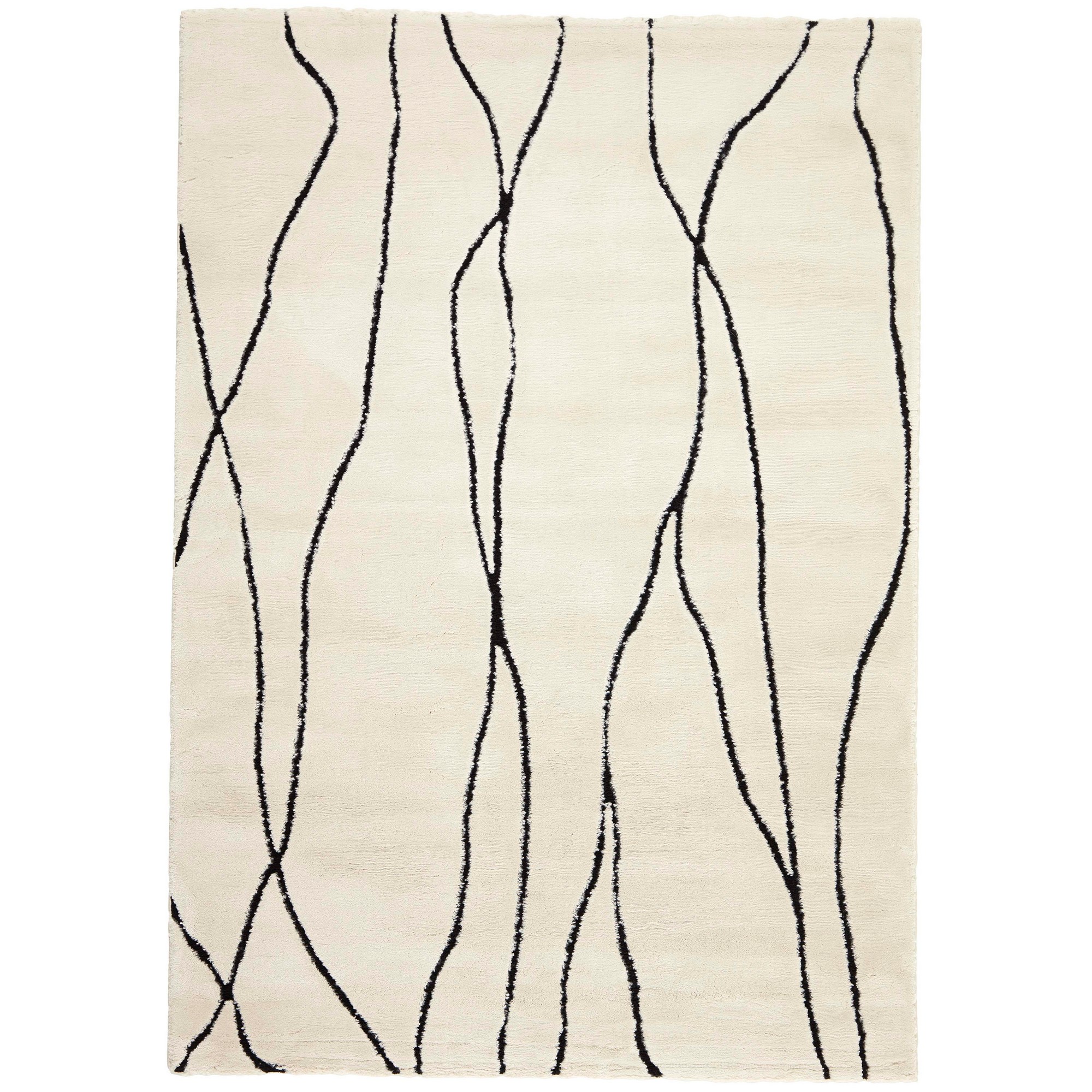 Morocco Textured Boho 7607a Nm578 Rug In Cream Black